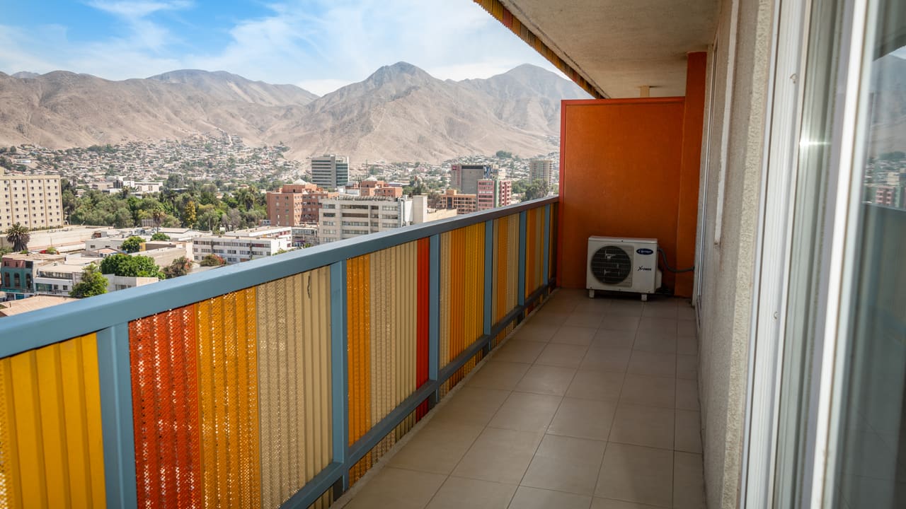 Terraza con vista a los cerros de Copiapó · departamento en arriendo en Torre del Sol, Copiapó